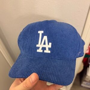 Dodgers Corduroy Cap with White Logo